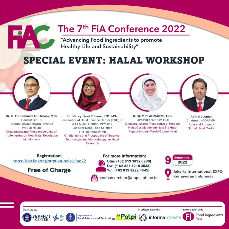 HALAL WORKSHOP 🔊The 7th Food Ingredients Asia Conference (FiAC)🔊