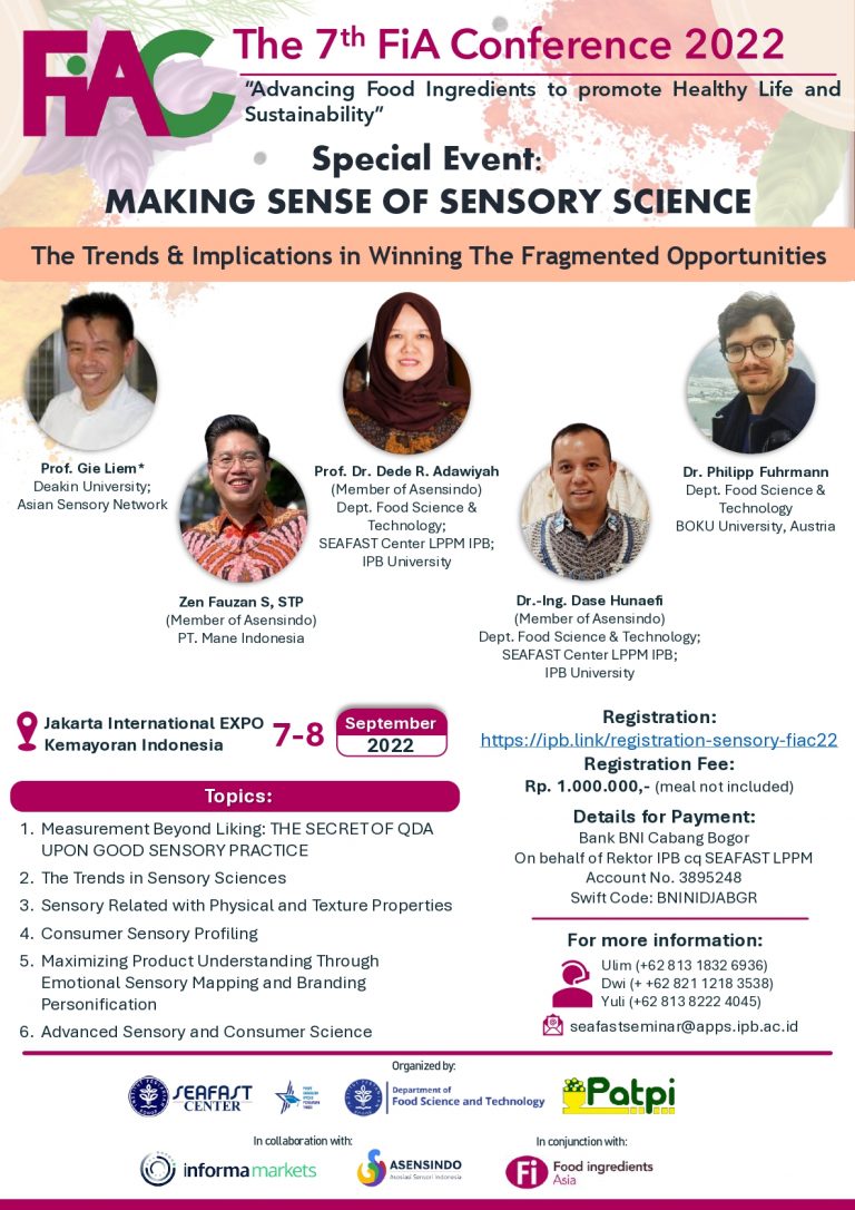 Special Event 📝 Making Sense of Sensory Science